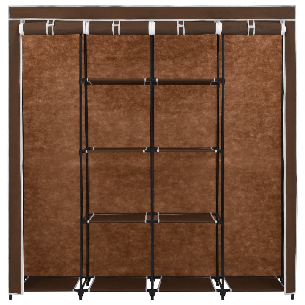 vidaXL Wardrobe with 4 Compartments Brown 175x45x170 cm