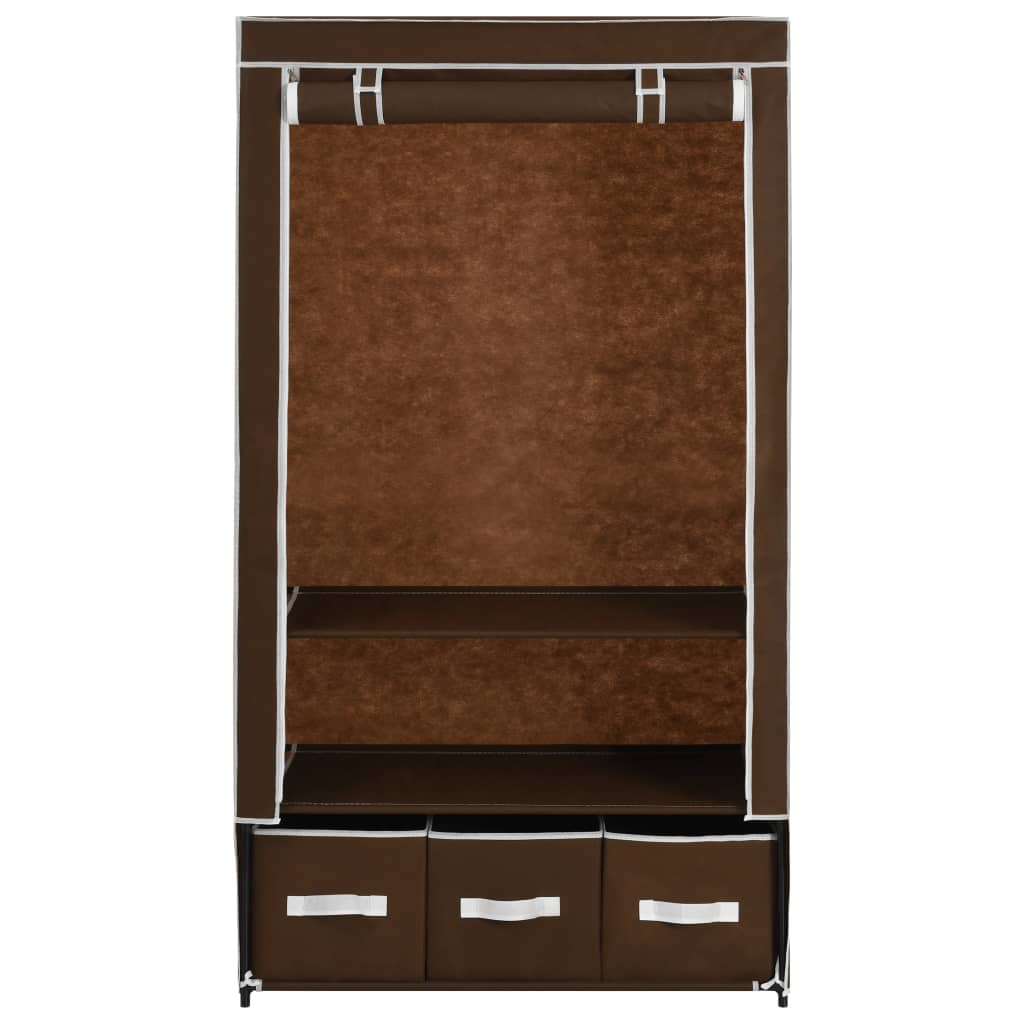 vidaXL Wardrobe Brown 87x49x159 cm Fabric