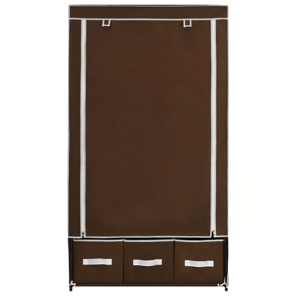 vidaXL Wardrobe Brown 87x49x159 cm Fabric