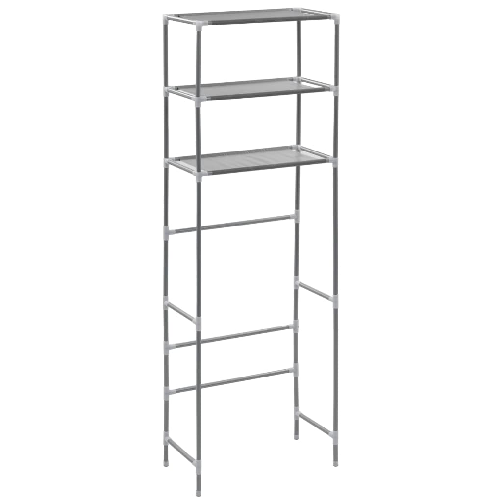 vidaXL 3-Tier Storage Rack over Toilet Silver 53x28x169 cm