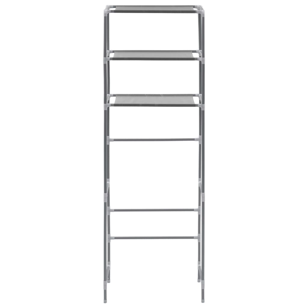 vidaXL 3-Tier Storage Rack over Toilet Silver 53x28x169 cm