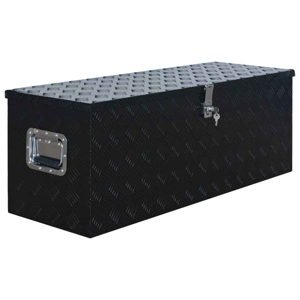 vidaXL Aluminium Box 1085x370x400 mm Black