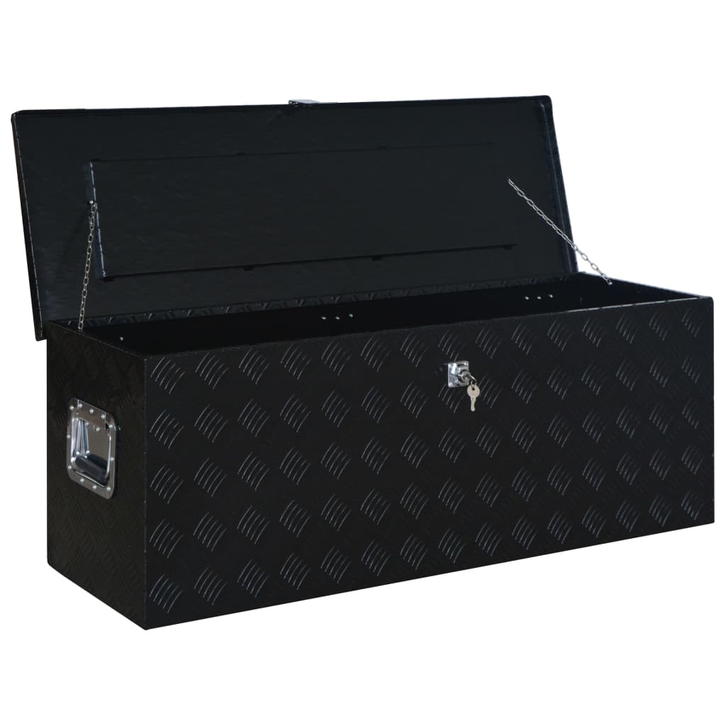 vidaXL Aluminium Box 1085x370x400 mm Black