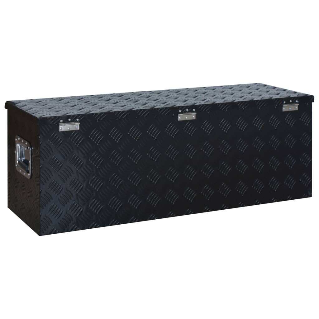 vidaXL Aluminium Box 1085x370x400 mm Black