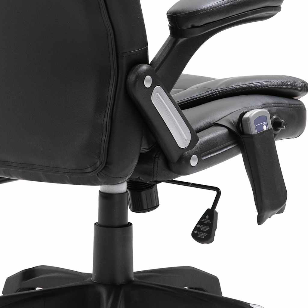 20235 vidaXL Massage Office Chair Black Faux Leather