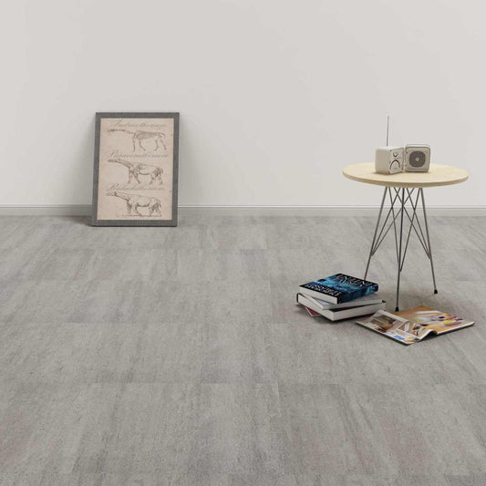 Flooring Planks 5.11 m² 55 pcs PVC Dark Grey Melange