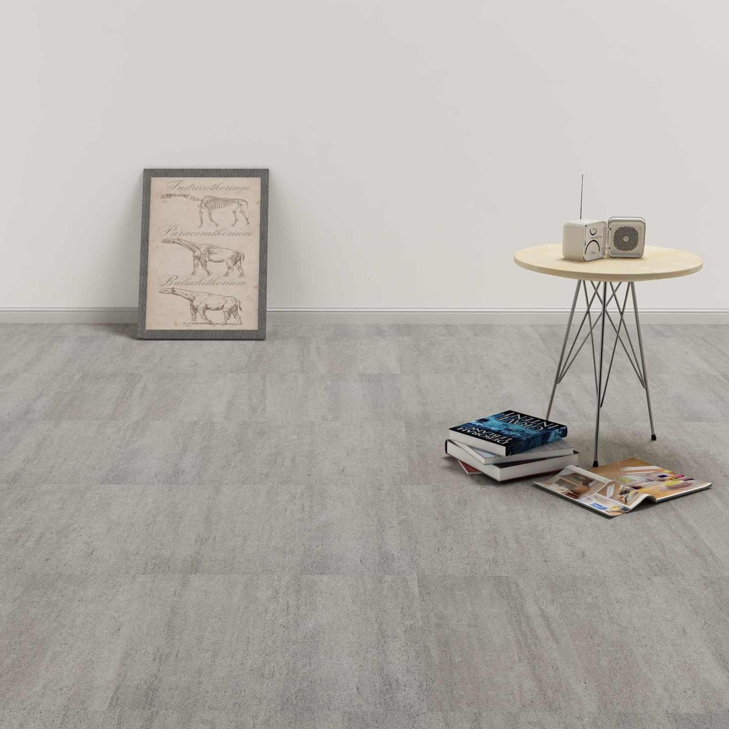 Flooring Planks Dark Grey Melange 5.11 m² 55 pcs PVC
