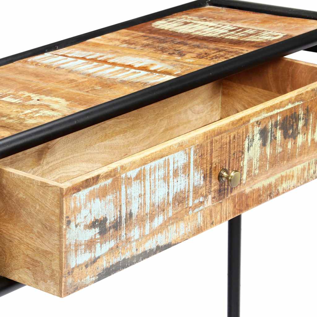 248103 vidaXL Console Table 118x30x75 cm Solid Reclaimed Wood