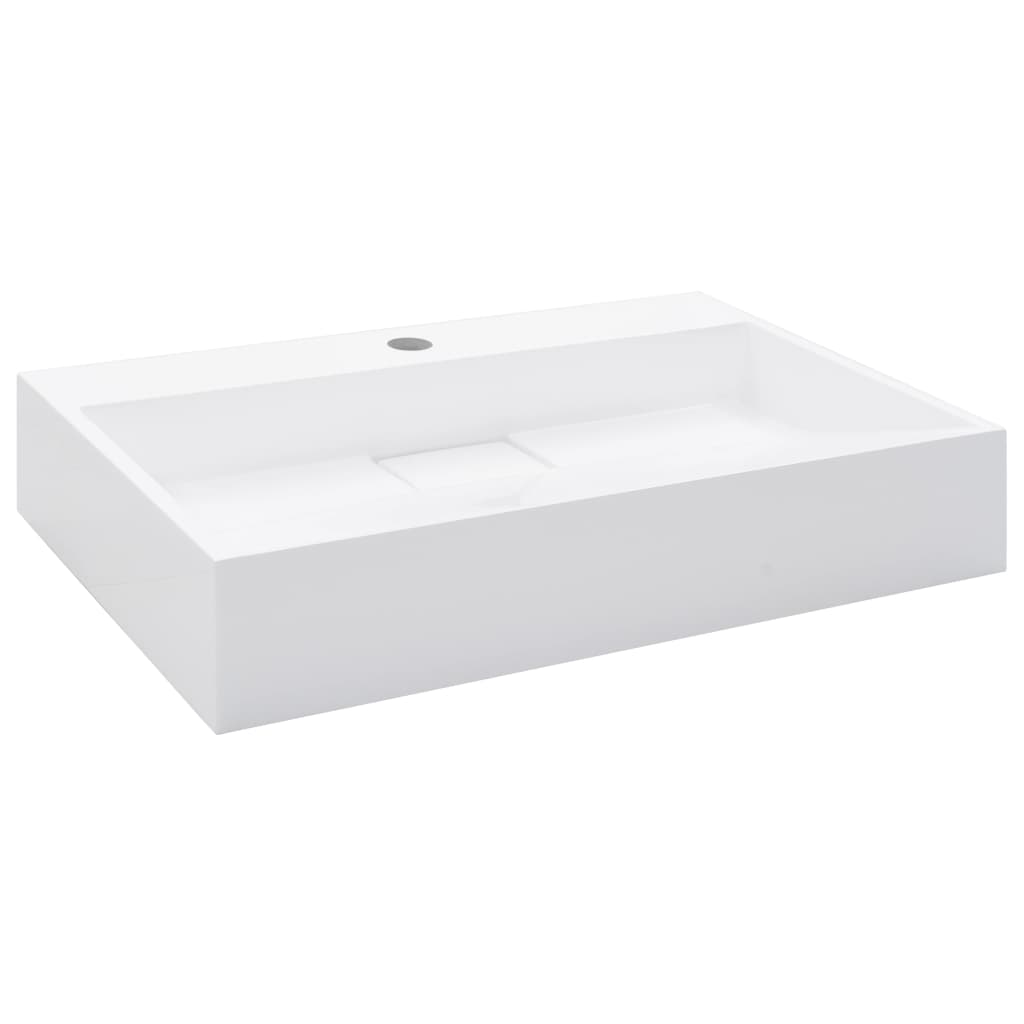 vidaXL Wash Basin 60x38x11 cm Mineral Cast/Marble Cast White