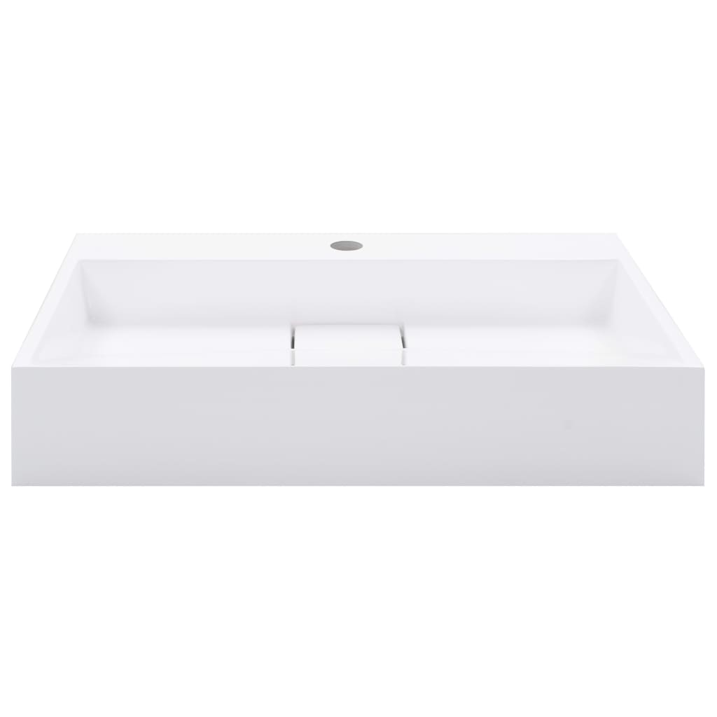 vidaXL Wash Basin 60x38x11 cm Mineral Cast/Marble Cast White