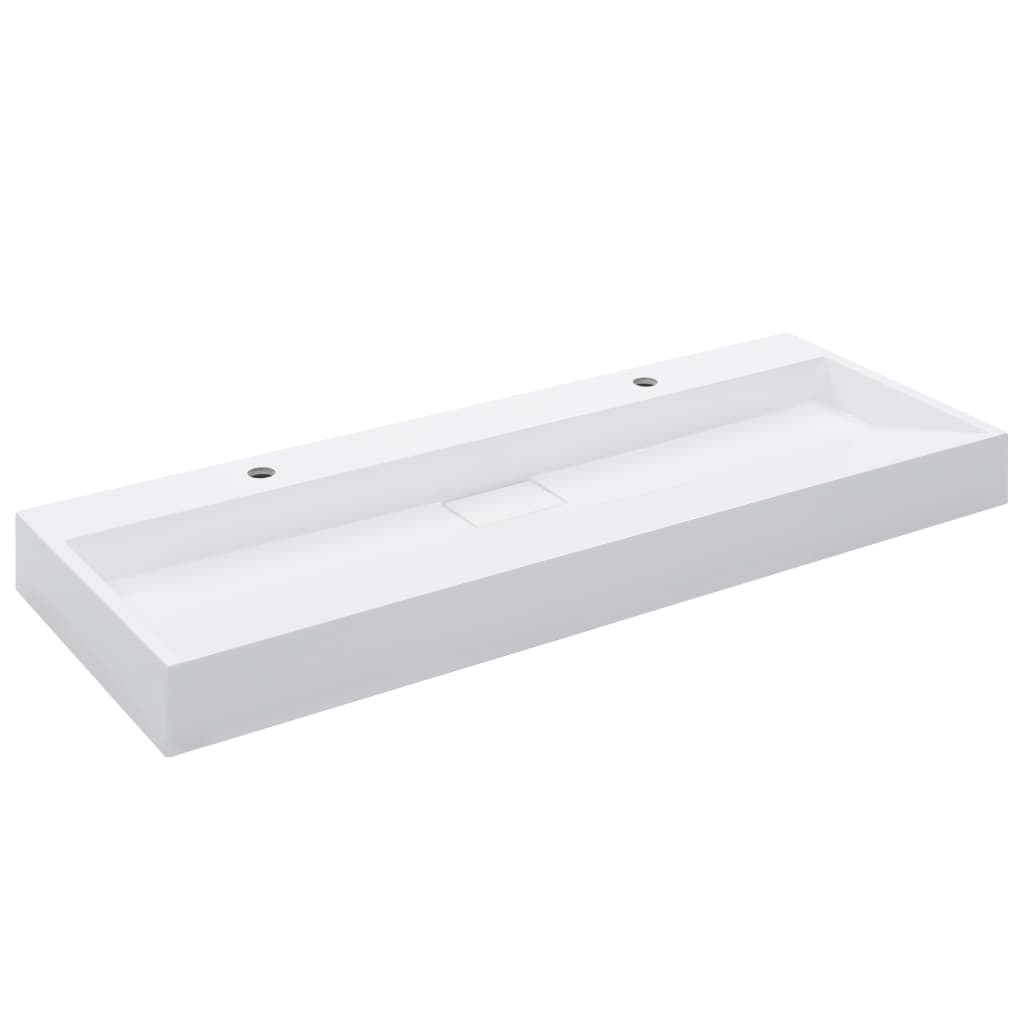 vidaXL Wash Basin 120x46x11 cm Mineral Cast/Marble Cast White