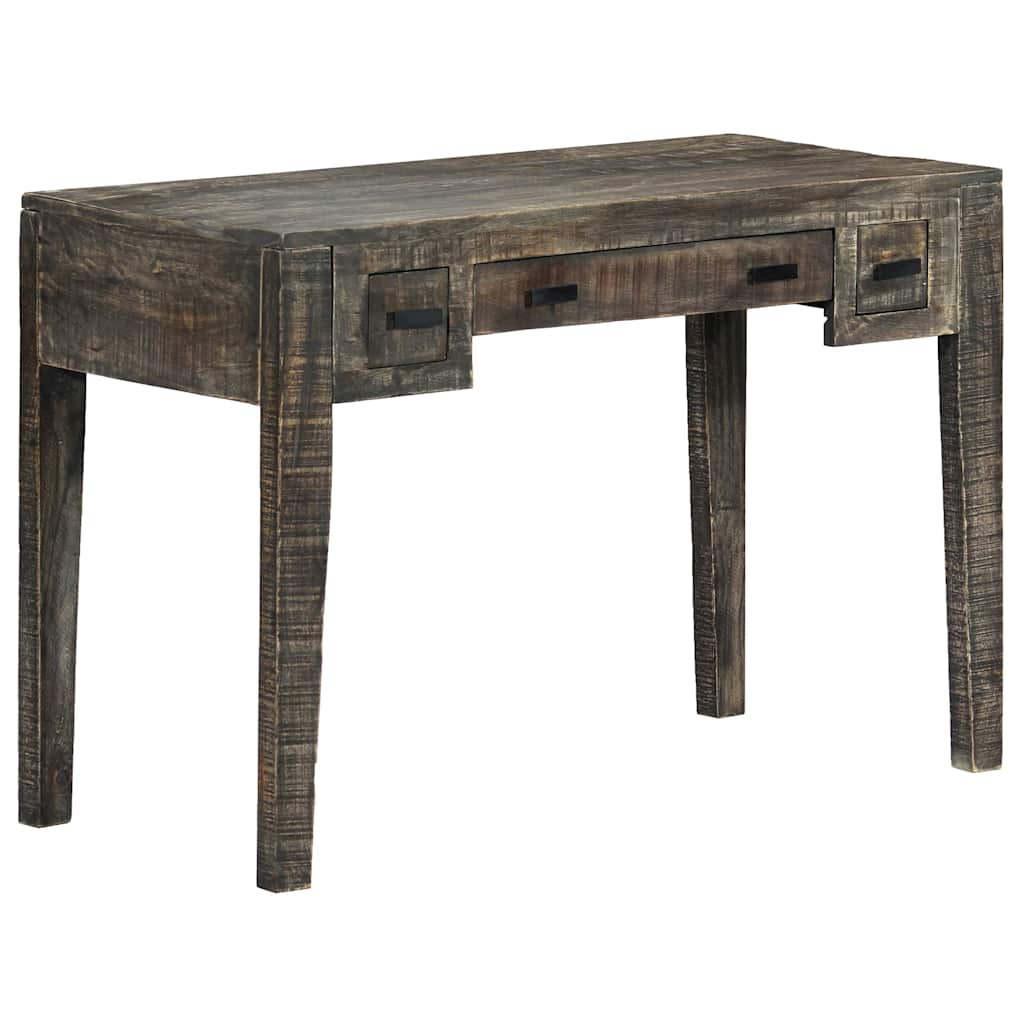 247913 vidaXL Desk Black 110x50x75 cm Solid Mango Wood