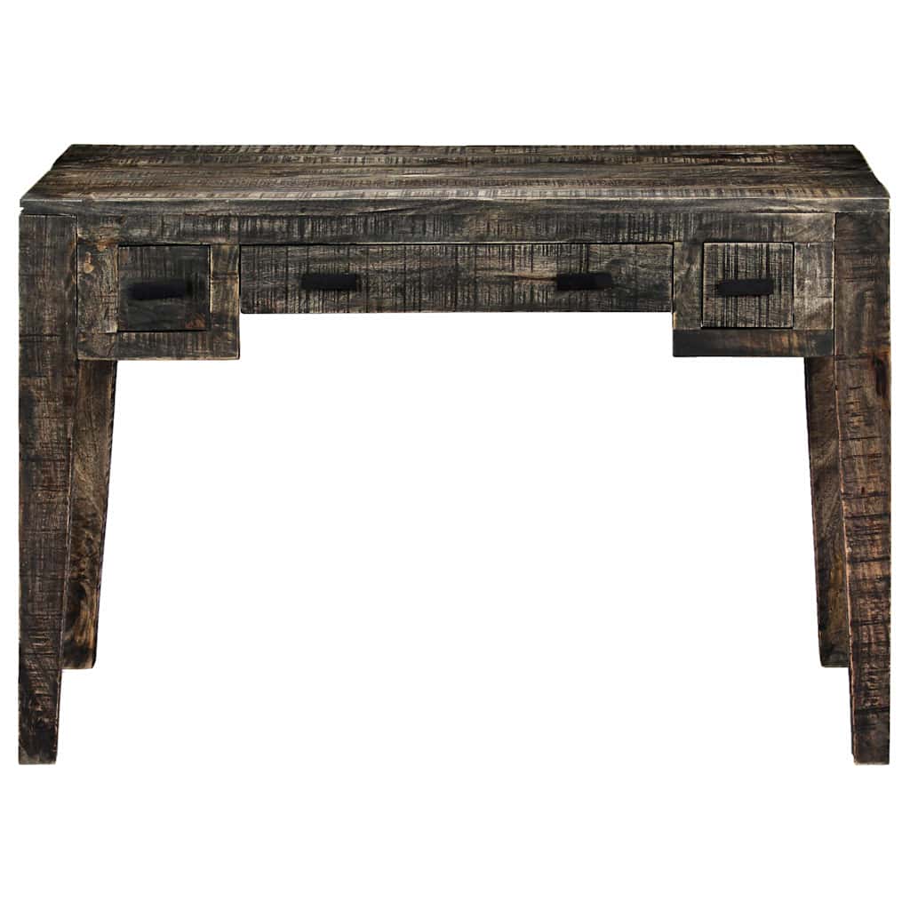 247913 vidaXL Desk Black 110x50x75 cm Solid Mango Wood