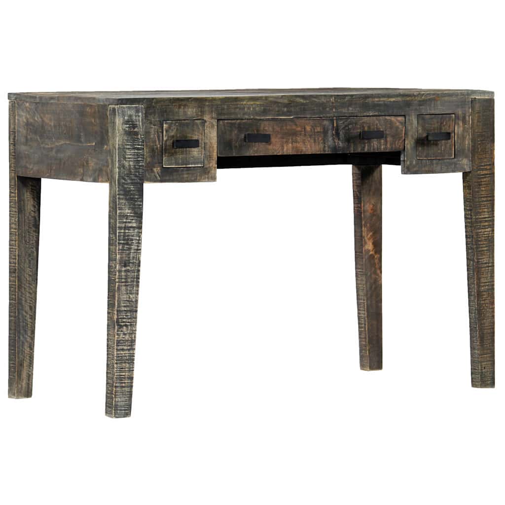 247913 vidaXL Desk Black 110x50x75 cm Solid Mango Wood