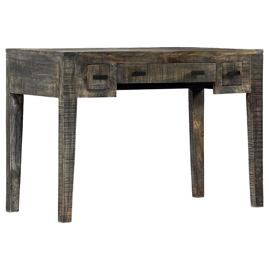 247913 vidaXL Desk Black 110x50x75 cm Solid Mango Wood