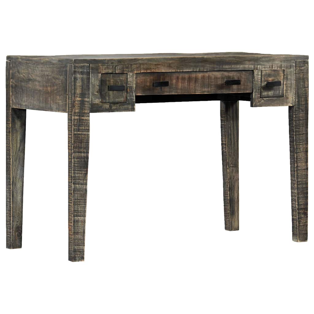 247913 vidaXL Desk Black 110x50x75 cm Solid Mango Wood