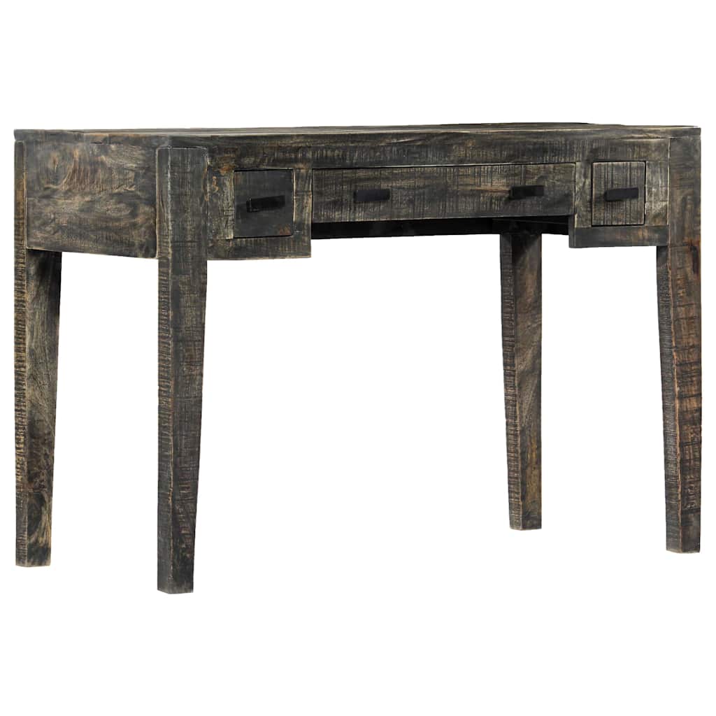 247913 vidaXL Desk Black 110x50x75 cm Solid Mango Wood