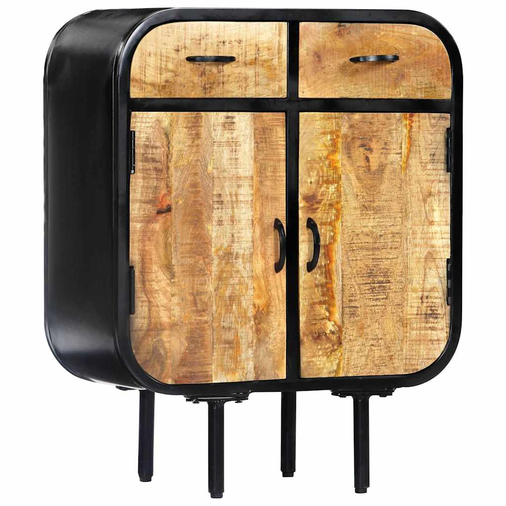 247918 vidaXL Sideboard 60x30x75 cm Solid Mango Wood and Iron