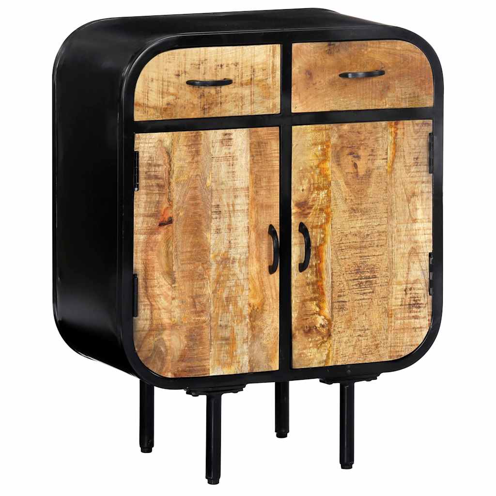 247918 vidaXL Sideboard 60x30x75 cm Solid Mango Wood and Iron