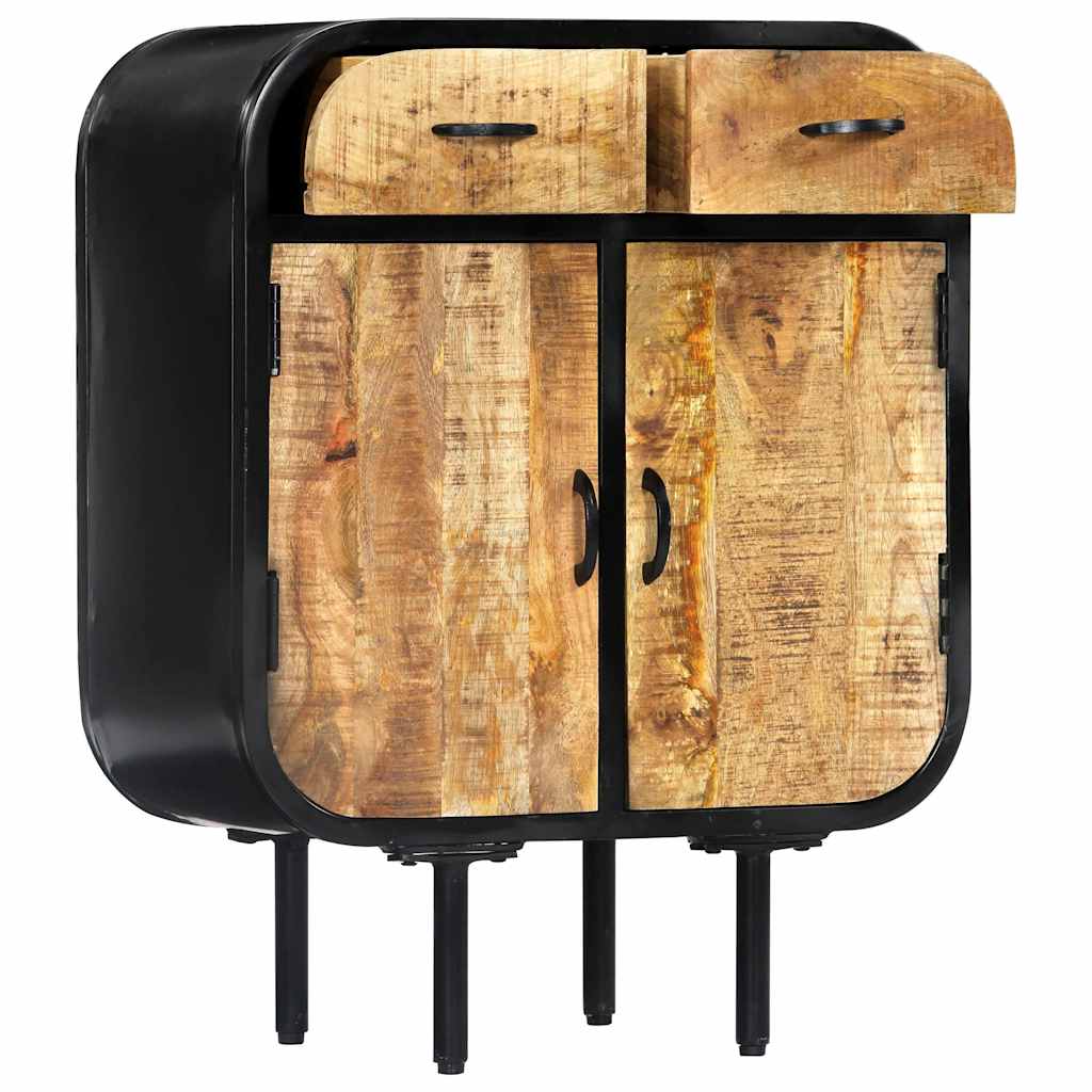 247918 vidaXL Sideboard 60x30x75 cm Solid Mango Wood and Iron