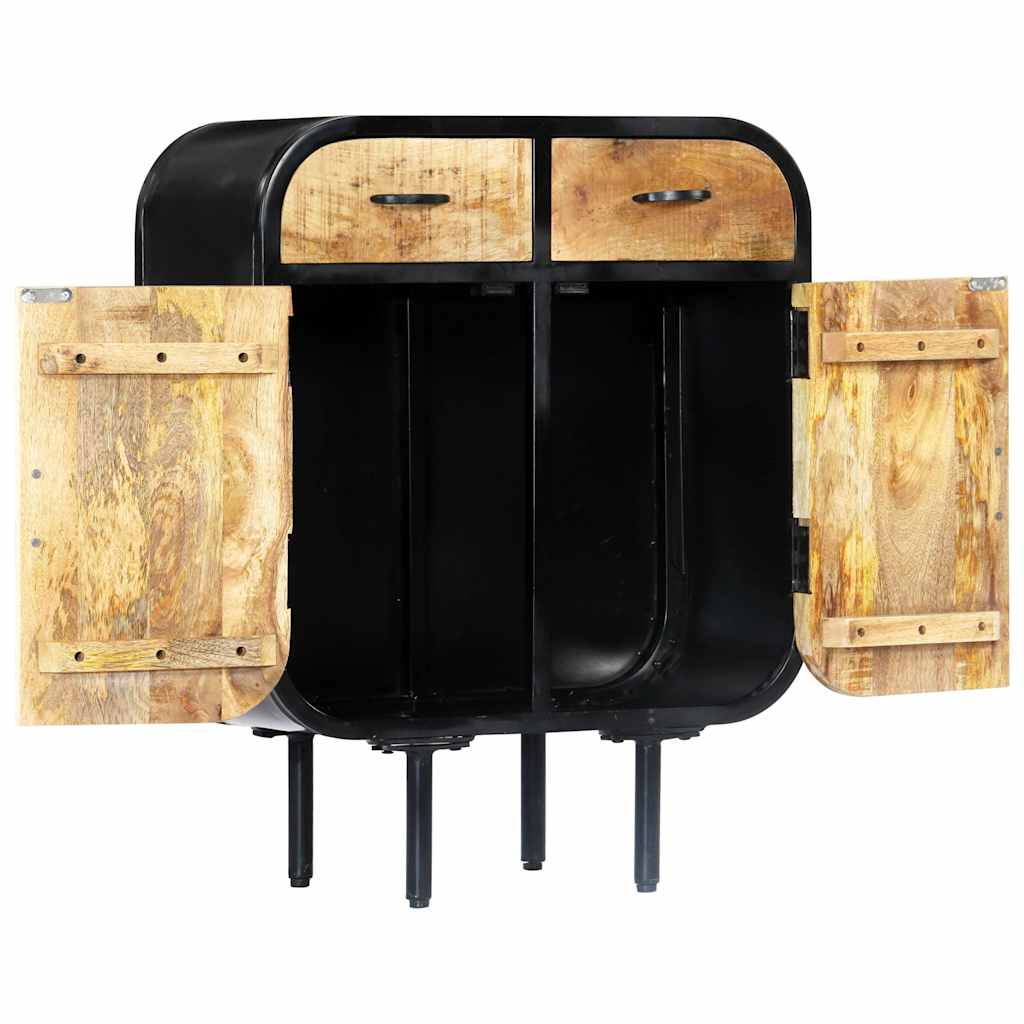 247918 vidaXL Sideboard 60x30x75 cm Solid Mango Wood and Iron