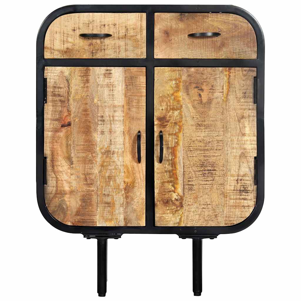 247918 vidaXL Sideboard 60x30x75 cm Solid Mango Wood and Iron