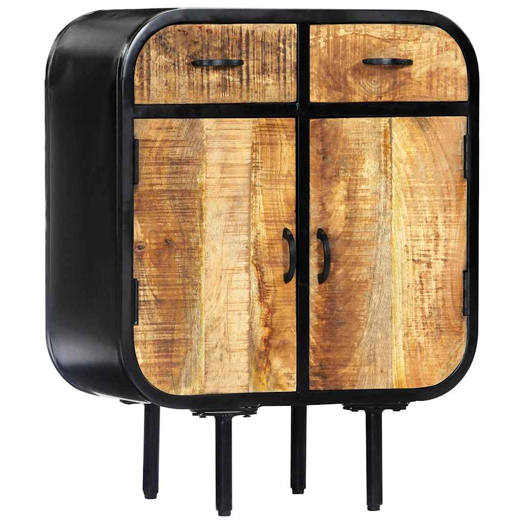 247918 vidaXL Sideboard 60x30x75 cm Solid Mango Wood and Iron
