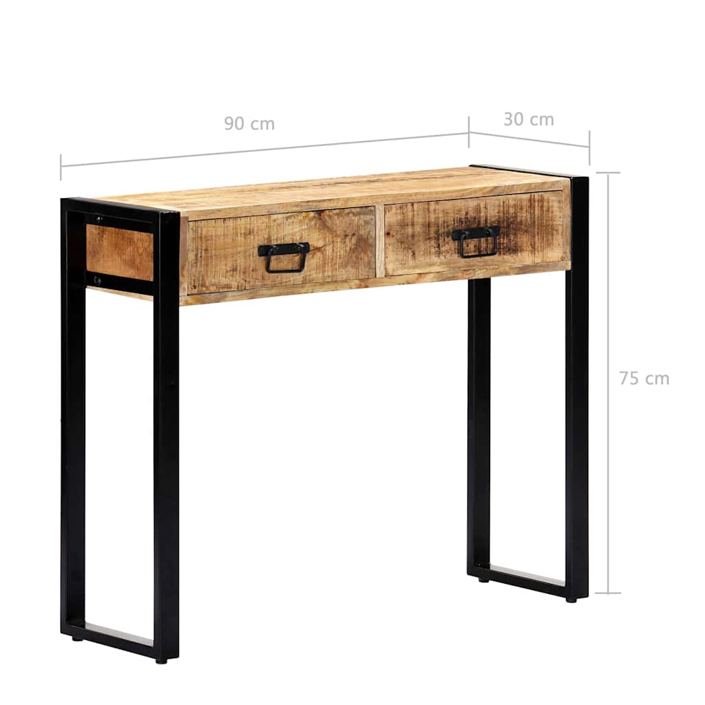 247920 vidaXL Console Table 90x30x75 cm Solid Mango Wood