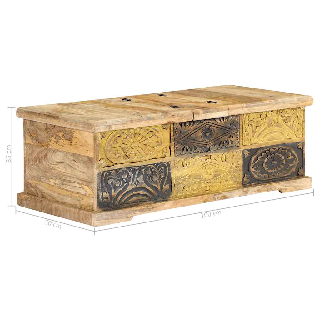 247881 vidaXL Coffee Table 100x50x35 cm Solid Mango Wood