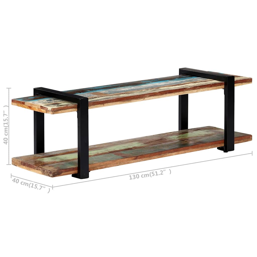 247884 vidaXL TV Cabinet 130x40x40 cm Solid Reclaimed Wood