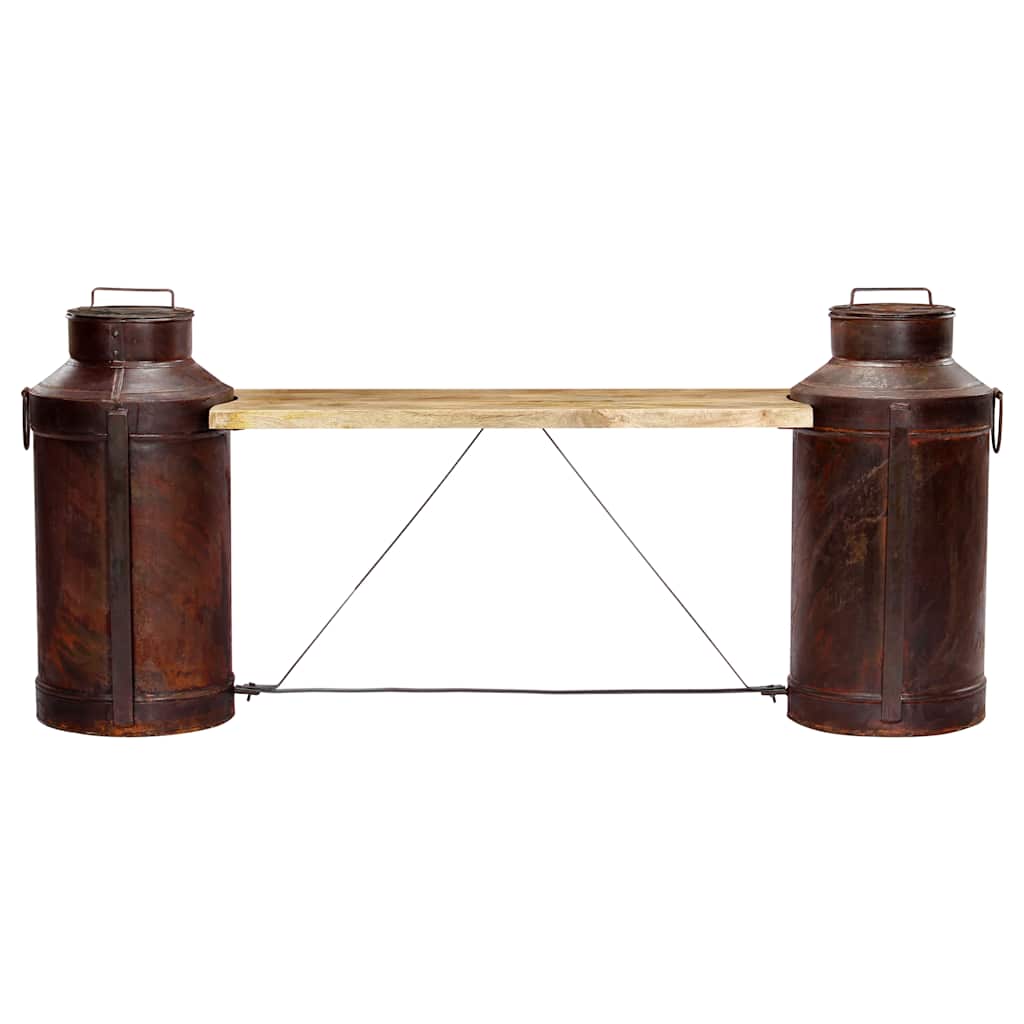 Milk Bottle Bench 150x33x64 cm Solid Mango Wood
