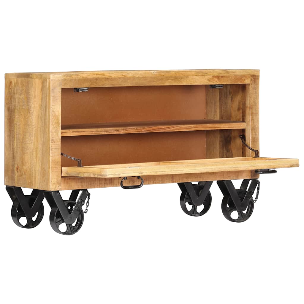 247658 vidaXL Shoe Cabinet 86x35x55 cm Solid Mango Wood