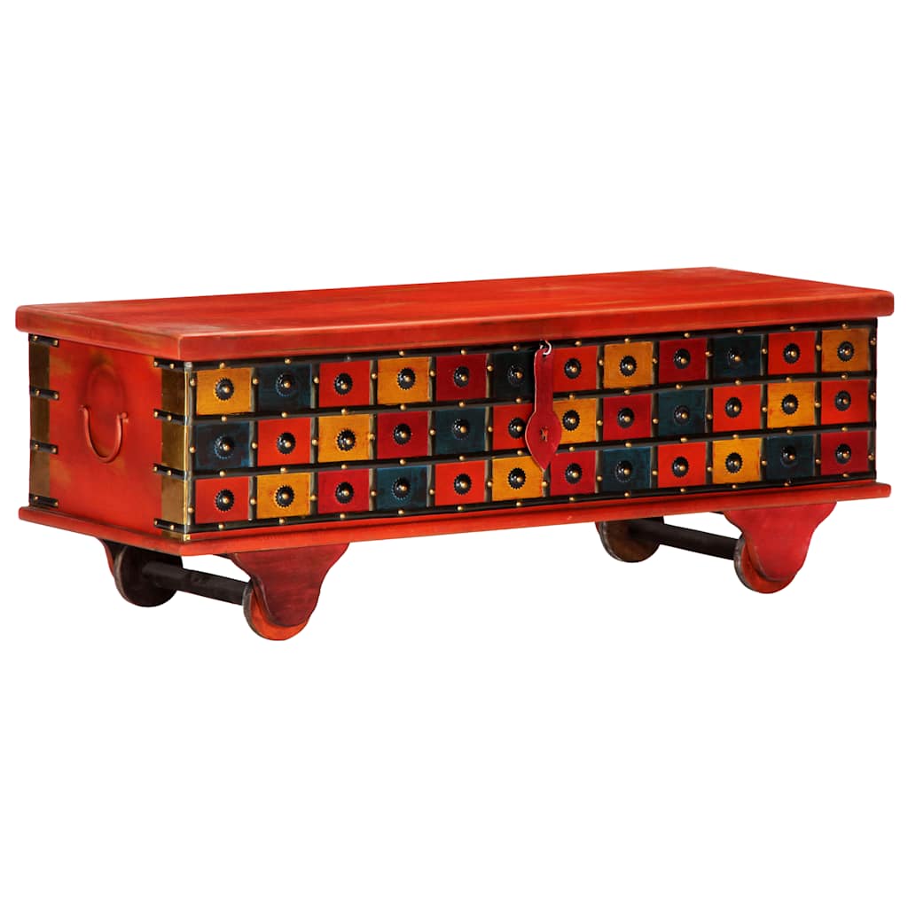247669 vidaXL Storage Box Red 110x40x40 cm Solid Acacia Wood