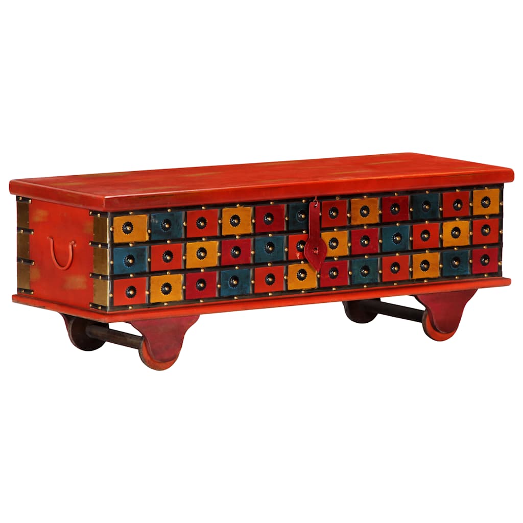 247669 vidaXL Storage Box Red 110x40x40 cm Solid Acacia Wood