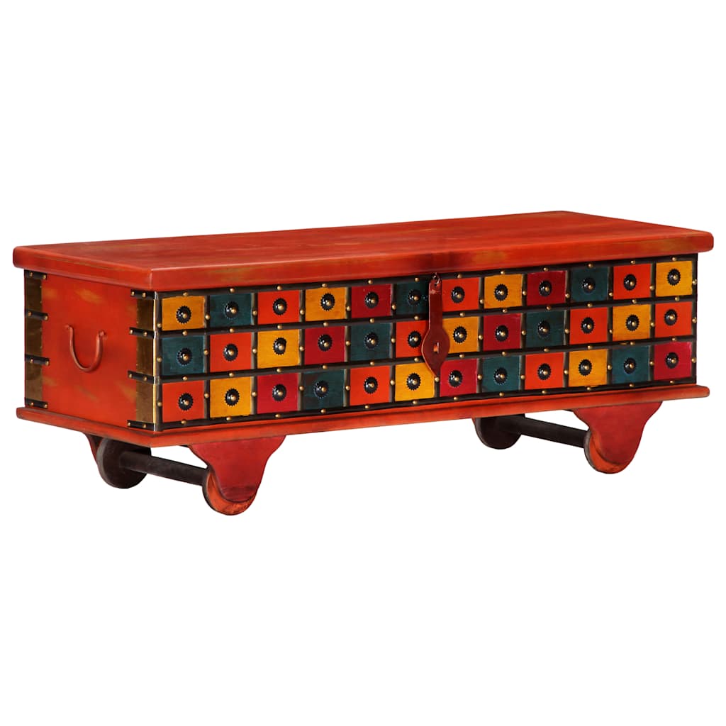 247669 vidaXL Storage Box Red 110x40x40 cm Solid Acacia Wood
