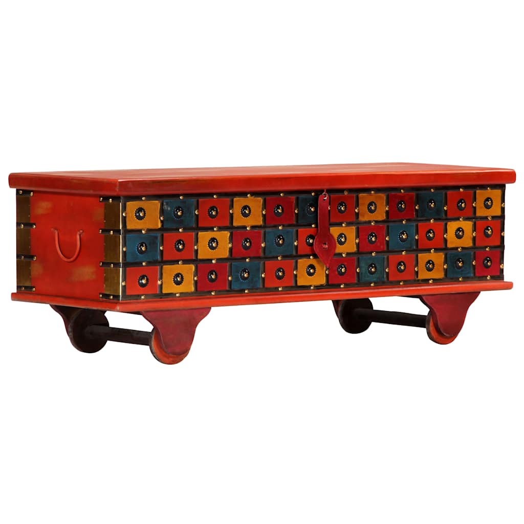 247669 vidaXL Storage Box Red 110x40x40 cm Solid Acacia Wood