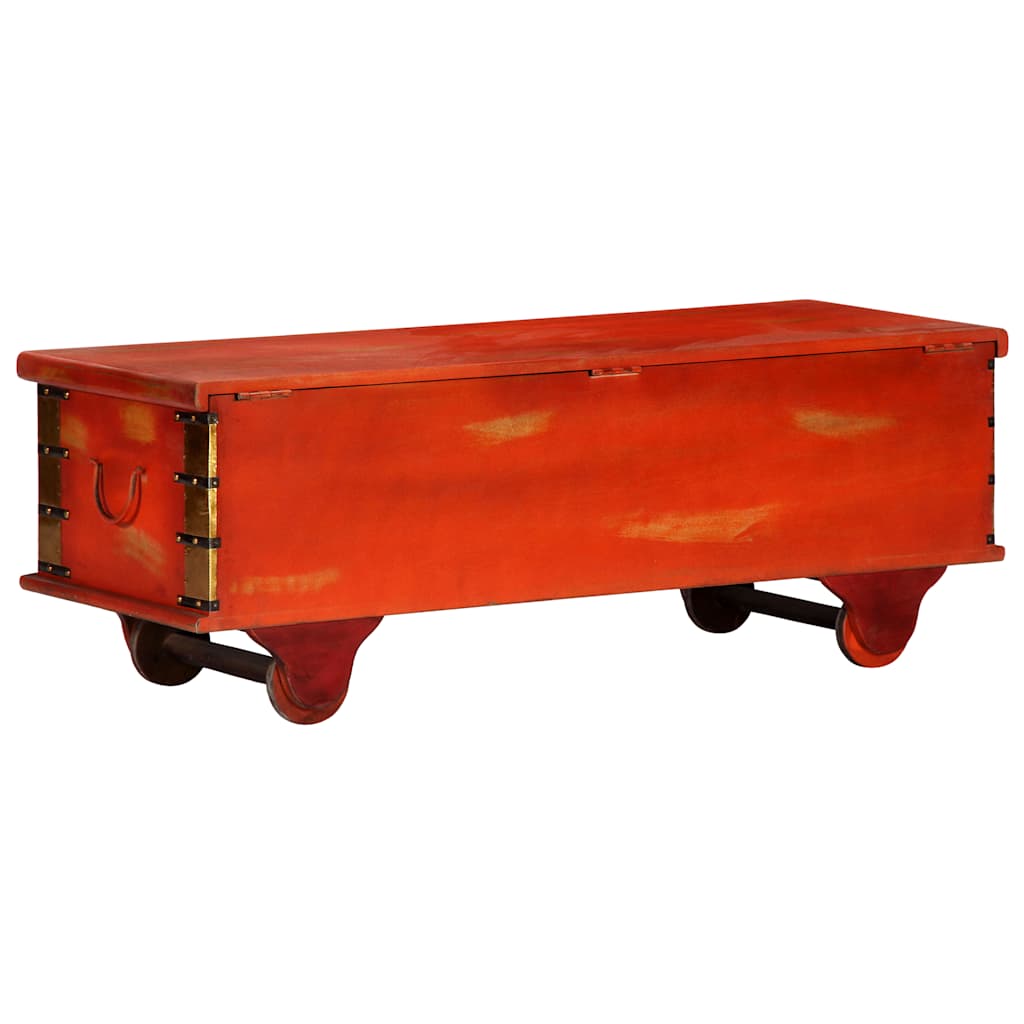 247669 vidaXL Storage Box Red 110x40x40 cm Solid Acacia Wood