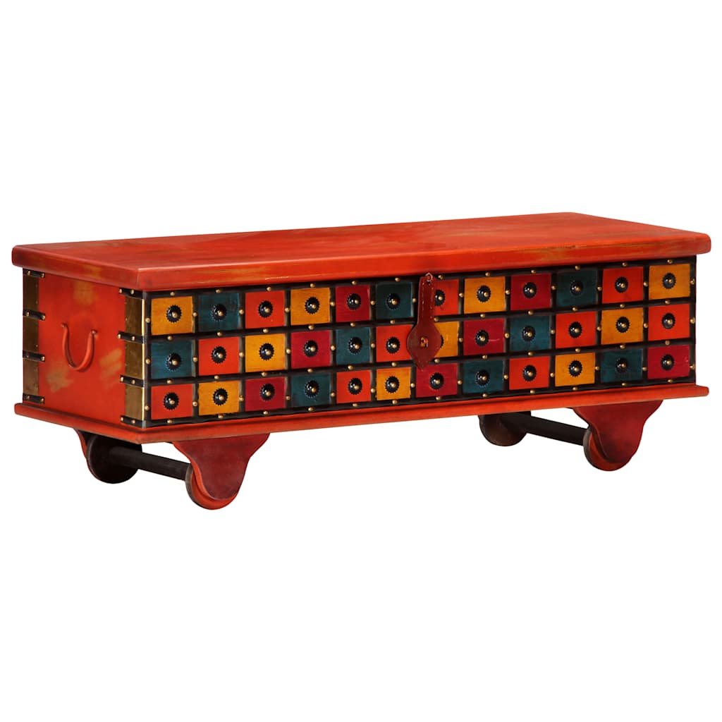 247669 vidaXL Storage Box Red 110x40x40 cm Solid Acacia Wood