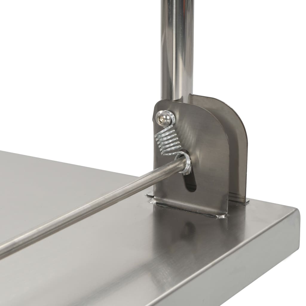 vidaXL Platform Wagon Silver 82x53x86 cm Stainless Steel