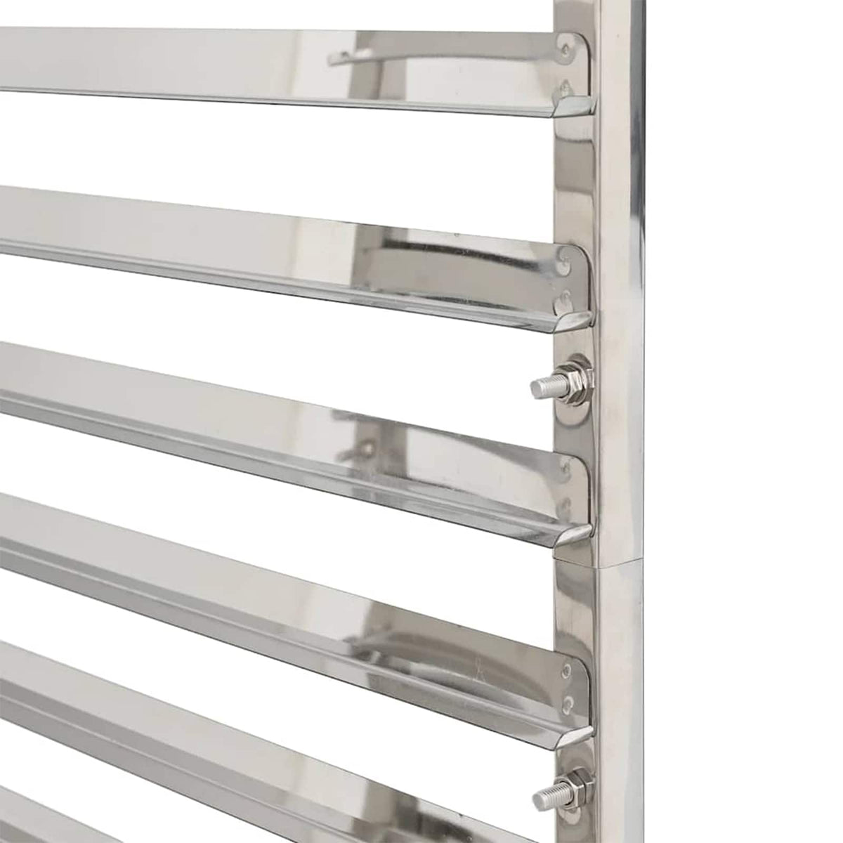 50920 vidaXL Kitchen Trolley for 16 Trays 38x55x163 cm Stainless Steel