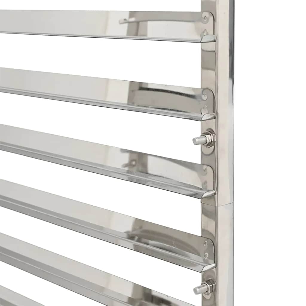 50920 vidaXL Kitchen Trolley for 16 Trays 38x55x163 cm Stainless Steel