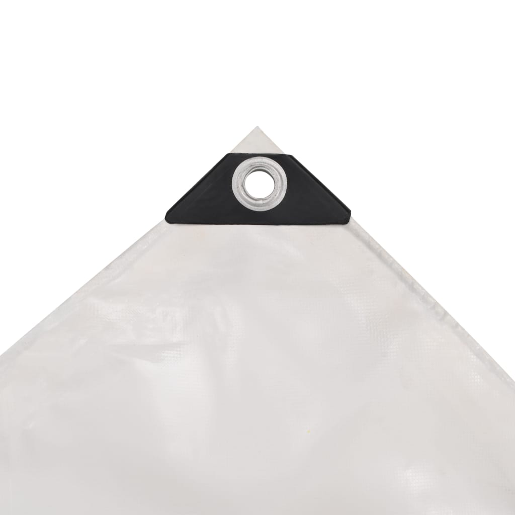 vidaXL Tarpaulin 650 g/m² 6x8 m White