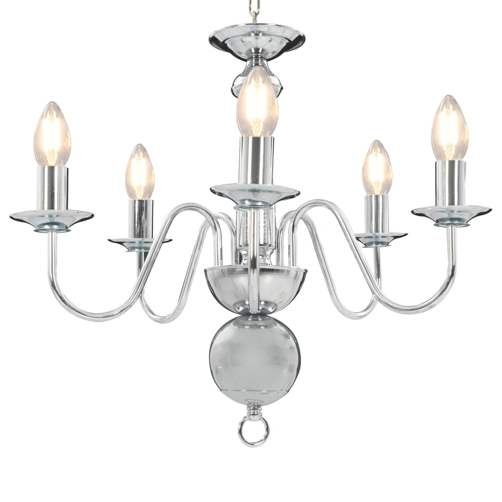 Chandelier | Silver | Metal | Medium | Chandelier | Round