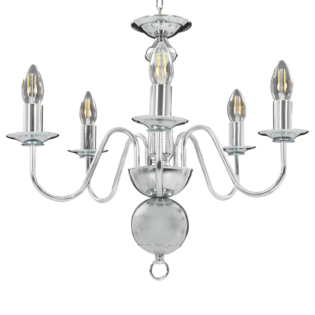 Chandelier | Silver | Metal | Medium | Chandelier | Round