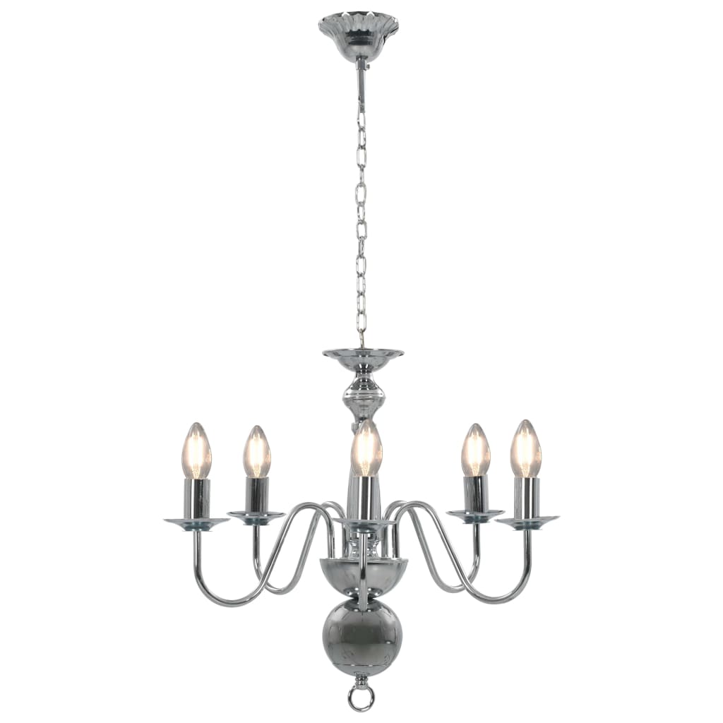 Chandelier | Silver | Metal | Medium | Chandelier | Round