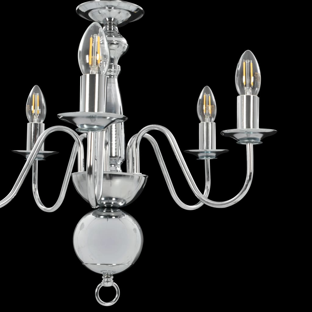 Chandelier | Silver | Metal | Medium | Chandelier | Round