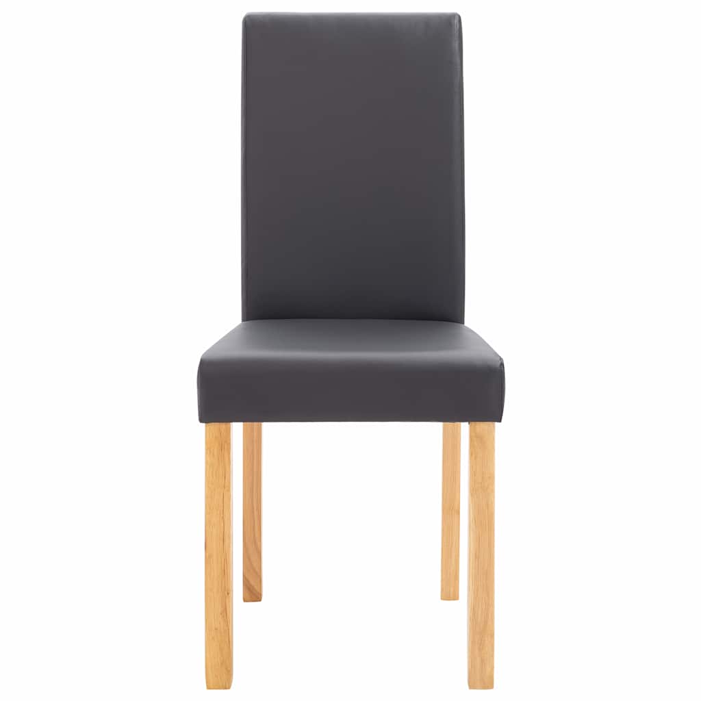 Dining Chairs 2 pcs Gray Faux Leather