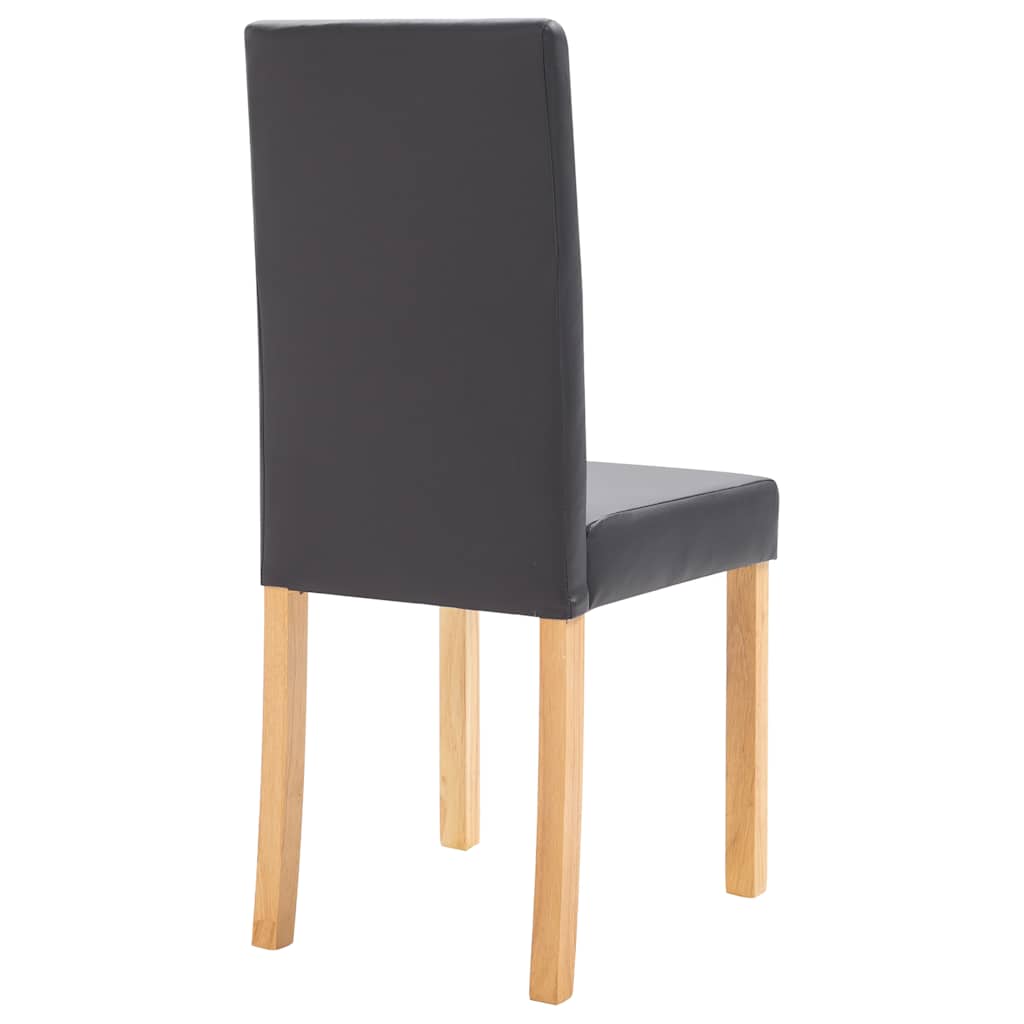 Dining Chairs 2 pcs Gray Faux Leather
