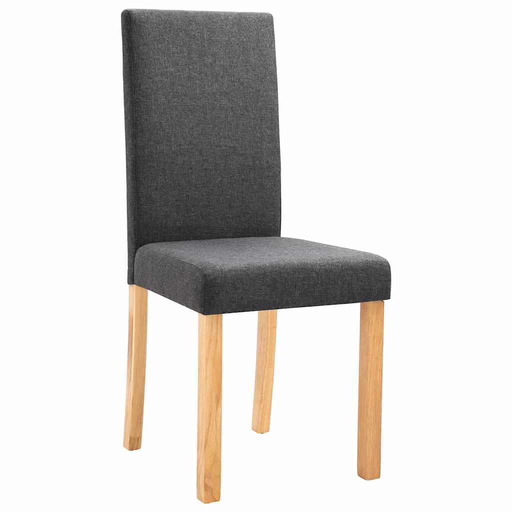 Dining Chairs 2 pcs Dark Gray Fabric