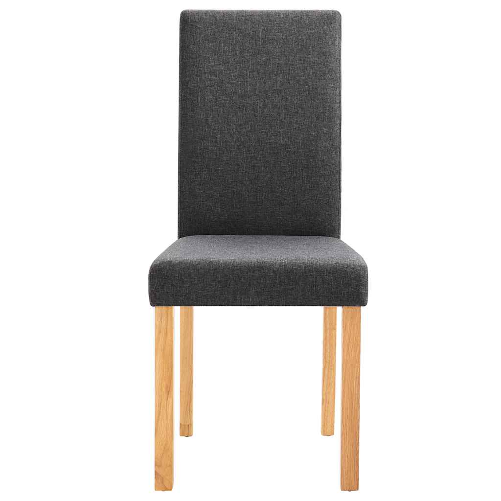 Dining Chairs 2 pcs Dark Gray Fabric